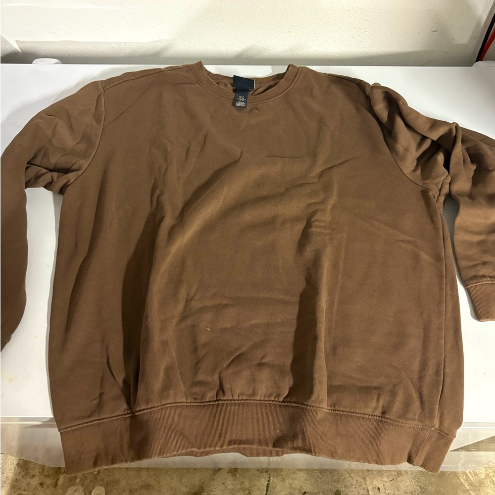 H&M Mocha Brown Oversized Crewneck Size XL
